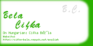 bela cifka business card